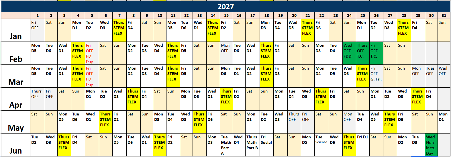 2026 2027 Rotation 1